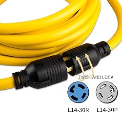 50 FEET Heavy Duty Generator Locking Power Cord