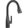 Peerless Xander Kitchen Faucet, Black Kitchen Sink Faucet, Kitchen Faucet with Pull Down Sprayer, Single Hold Kitchen Faucet, Matte Black P7919LF-BL