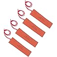 4 Pack Silicone Rubber Heating Pads 12V Flexible Electric Blanket Heaters for Industrial Equipment Mixing and Thermal Insulat