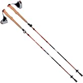 Terrain Alpha Vertex Carbon Trekking Poles, Walking and Hiking Sticks, Canyon Sunset