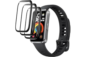 Murmure Screen Protector for HUAWEI Band 10 Smartwatch, [3 Pack] HD Clear 3D Curved Anti-Scratch PET Soft Screen Protector Fi