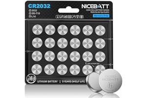 NICEBATT CR2032 Batteries 24 Pack, Long Lasting Power for AirTag, Car Remote Key Fob, 3V Lithium Coin Cell Cr 2032 Battery