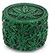 Formax420 Leaf Design Resin Tobacco Grinder 2 Inch 3 Parts Green and Silver Send Random