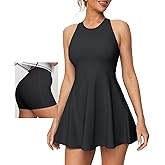 Heathyoga Womens Tennis Dress with Shorts Underneath Athletic Dress for Women Summer Romper Dresses with Pockets Golf Outfits