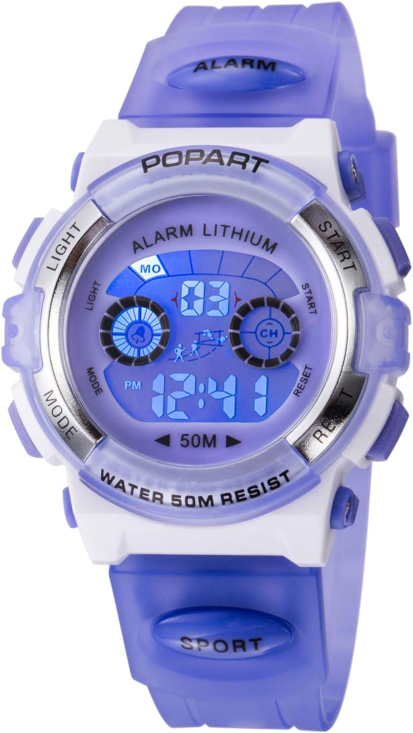 Kid Watch LED Sport 30M Waterproof Multi Function Digital Wristwatch for Boy Girl Children Gift