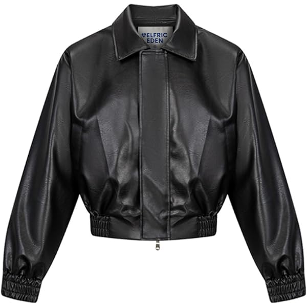 Aelfric Eden Womens Leather Jacket Oversized Y2k Faux Motorcycle Aelfric Eden Womens Leather Jacket Oversized Y2k Faux Motorcycle