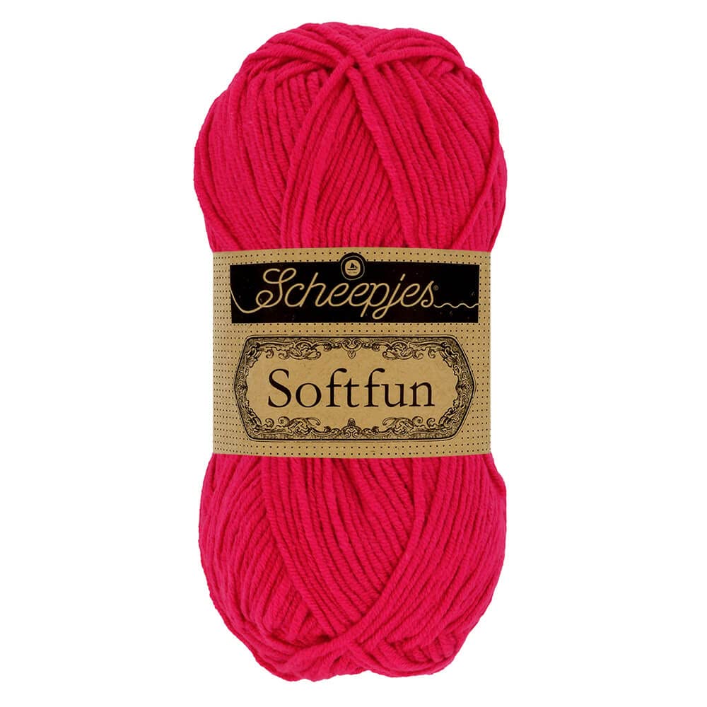 Scheepjes - Scheepjes Softfun 2654 Magenta Yarn - 1x50g — image 1