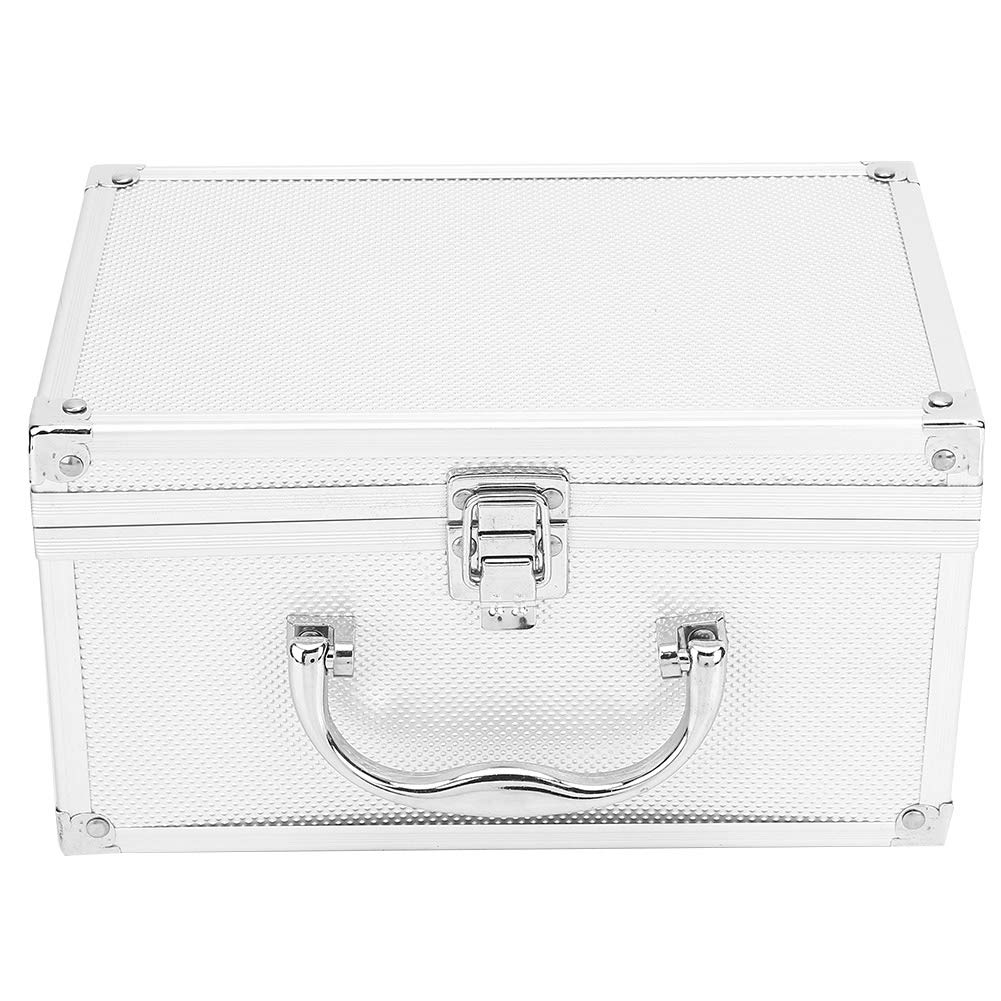 Tool Box Aluminum Tool Case Portable Instrument Box Lightweight Aluminum Alloy Jewelry Box with Sponge Lining, Portable Display Case for Home and Trade Shows 230 * 150 * 125mm
