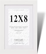 Fabian Clarke London 12x8 White Frame with 10x6 Mount, Portrait or Landscape