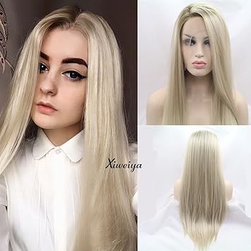 Amazon Com Xiweiya 24 Ombre Blonde Wig Silky Straight Hair