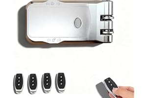 JIAN BOLAND Hidden Door Lock, Remote Door Lock with Keyless Entry, Electronic Deadbolt with 4 Remotes for Anti-Theft Home Security, Easy to Install