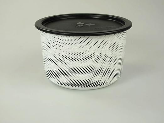 TUPPERWARE Caja Modular redondo 940 ml blanco negro tapa: Amazon.es: Hogar