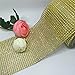 Diamond Mesh Wrap (Gold) Roll Rhinestone Crystal Ribbon 4.5″ x 10 yards