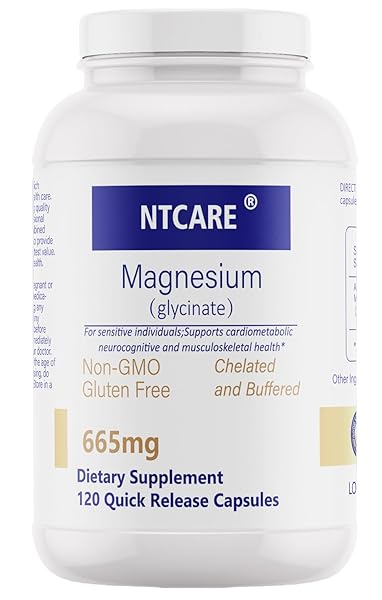 NTCARE MAGNESIUM GLYCINATE, 665MG, 120 QUICK RELEASE CAPSULES, NON-GMO, GLUTEN FREE