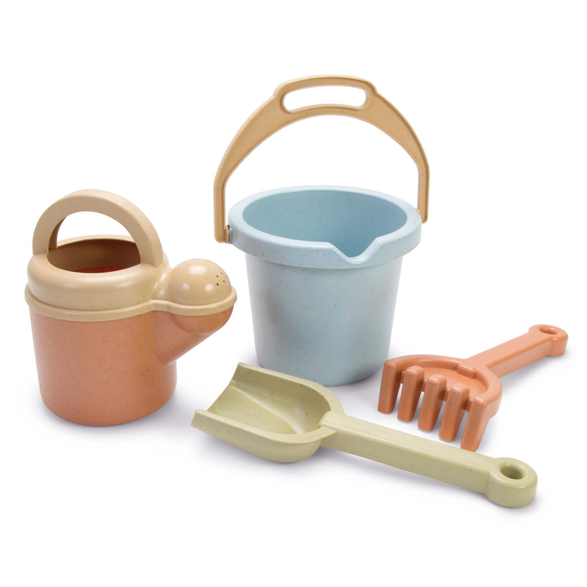 Dantoy Bio-Toy Bucket and Spade 4 Piece Playset, Eco-Conscious Toys made from Sugarcane