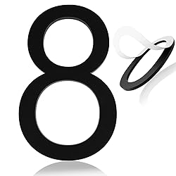 6 Inch Self-adhesive House Numbers, Modern House