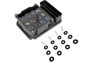 ABS Control Module 68067458AA Fit for 2010 Jeep Wrangler JK 3.8L | Fit for 2010 Wrangler Unlimited 2/4 Door RHD ABS Metal Brake Repair OE 68067458AA Clear C2200 Code Restore ESC