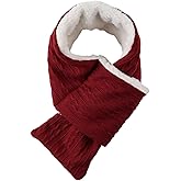 OMUKY Unisex Winter Knit Warm Scarves Thick Fleece Scarf Cold Weather Soft Neck Warmer for Women Men