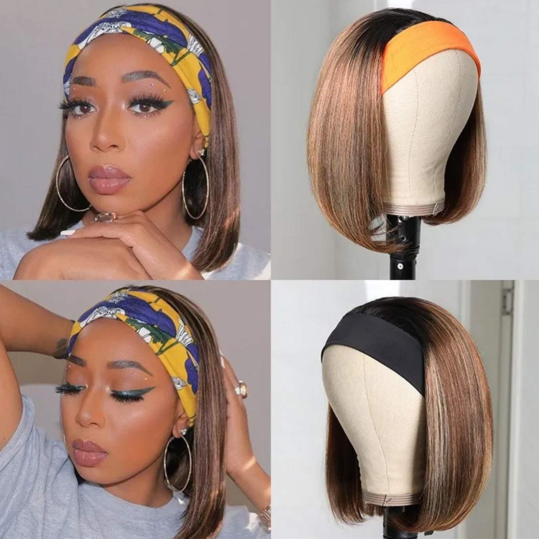 Beauty Forever Bob Headband Wigs Ombre 1B/TL412 Color