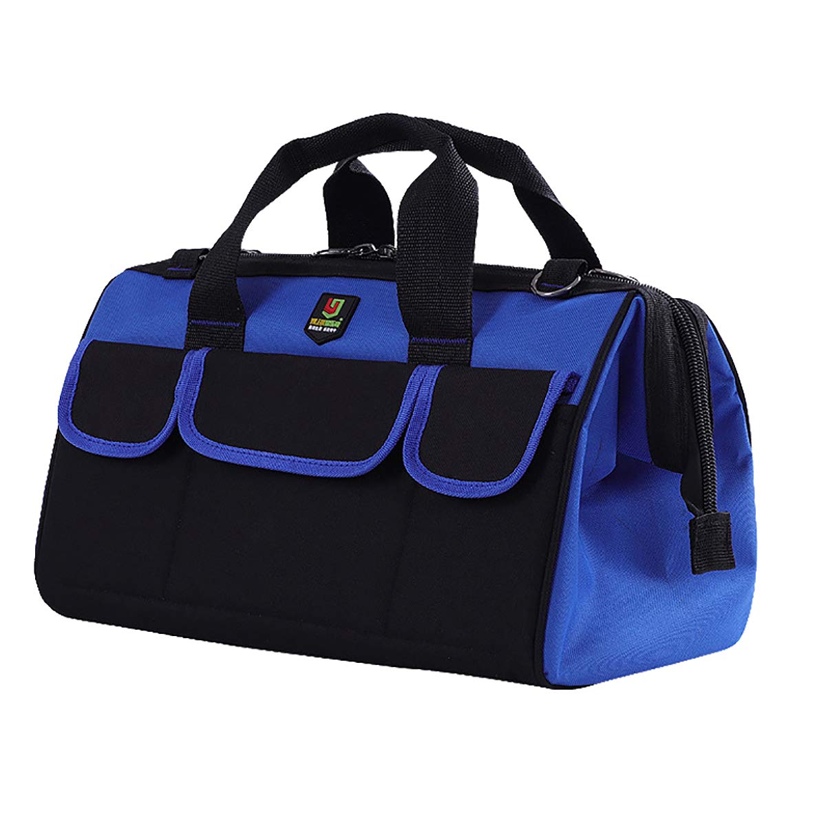 Heavy Duty Tool Bag Organiser, Large Tool Bag, Muti-Purpose Wide Open Mouth Tool Storage Bag with Shoulder Strap, 12/14/15/17/19 Inch
