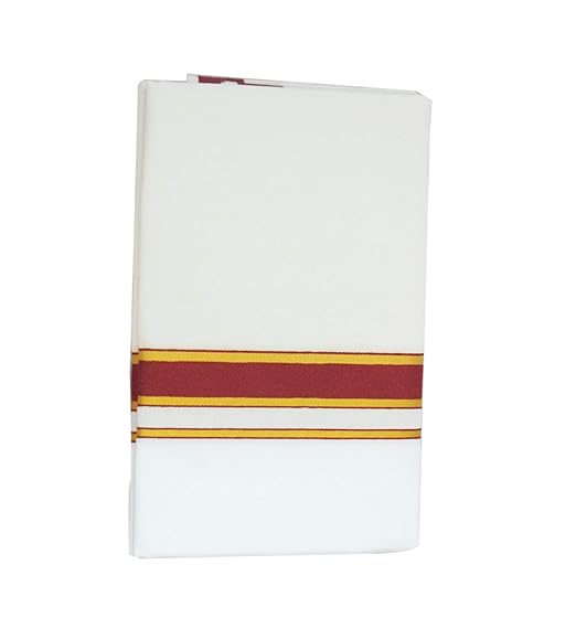 Men's Pure Cotton Dhoti(115_White_2m)