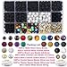 EuTengHao 715Pcs Lava Beads Stone Rock Beads Glass Beads Bracelet Making Kit with Chakra Beads Spacer Beads Bracelet Elastic String for Diffuser Essential Oils Bracelets DIY Jewelry Making Supplies