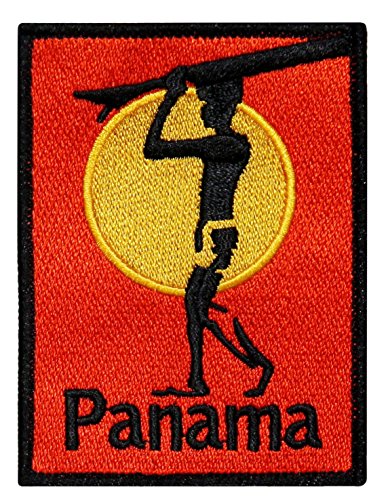 Panama Surfboard Beach Bum Wave Rider Ocean Surf Iron On Applique Patch