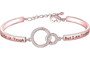 MAOFAED Cancer Survivor Gift - Inspirational Awareness Ribbon Charm Bracelet for Her