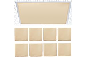 Torixqi 8 Pcs Fluorescent Light Covers for Ceiling Lights Classroom, Magnetic Light Filters, Fluorescent Light Diffuser Covers for Office, Hospitals, Home 4 x 2 Feet (warm yellow)