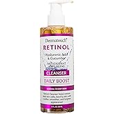 DERMATOUCH Retinol Face Cleanser, Daily Face Wash With Hyaluronic Acid, Cucumber, and Vitamins for Normal to Dry Skin, Hydrating Antioxidant Formula, Clean Skin Care, Made in USA, 8 Fl Oz