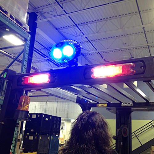 J.W. Speaker 1706311- Model 770 BLU 12-110V LED Blue Material Handling Safety Spot Light 5" x 3" Oval