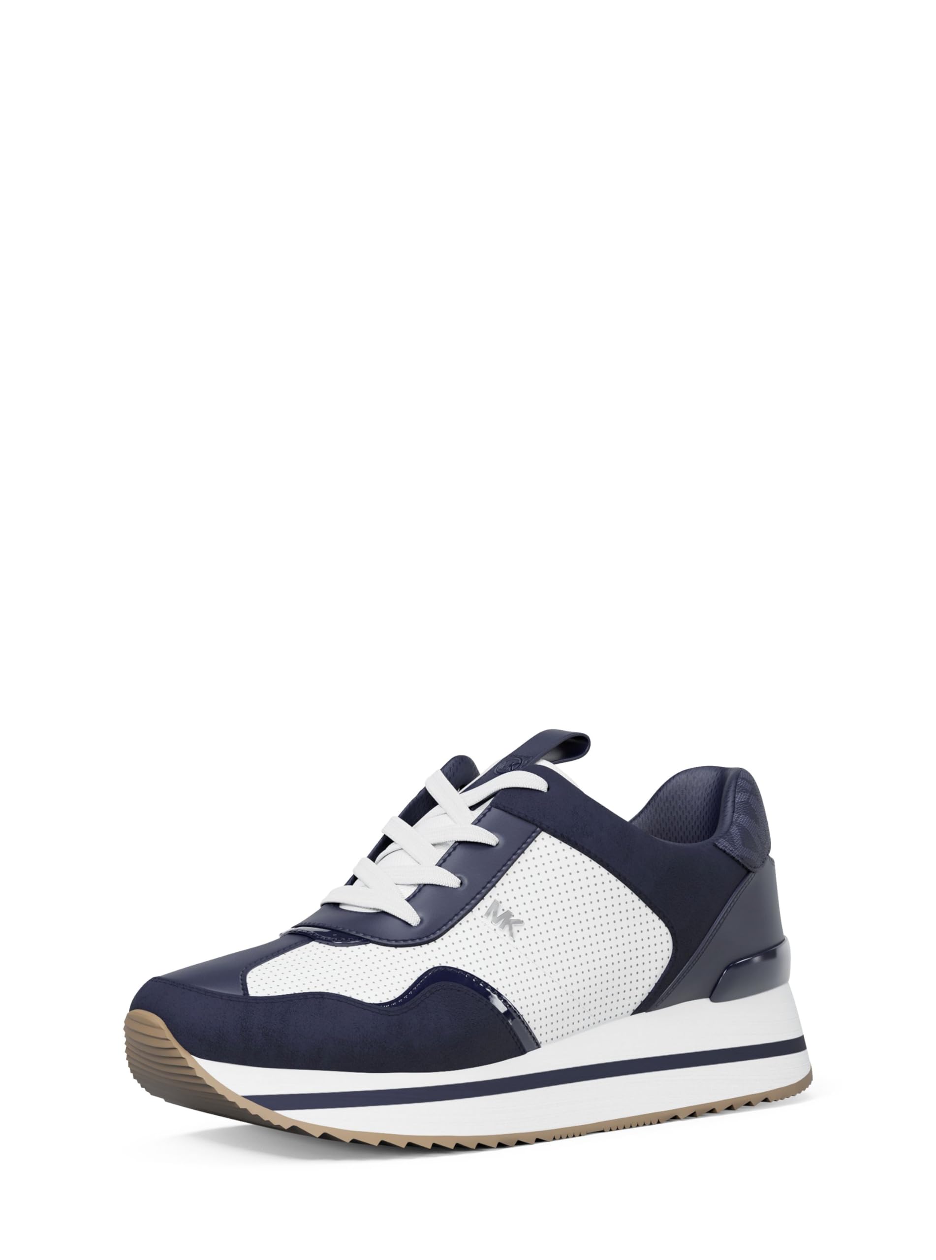 Michael Kors Women’s Raina Trainer, Color Block w/Signature/Dress Blues, 8