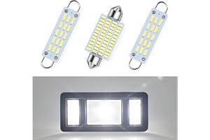 RAVSOFT interior LED Map Dome light bulbs kit assembly For Chevy K1500 K2500 GMC C1500 C2500 1988-2000, Silverado Sierra 1988-1998 Pickup 6000K White, 2 Map + 1 Dome LED light