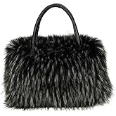 Furry Tote Bag for Women Fuzzy Faux Fur Large Tote Handbag Cute Soft Fluffy Purse Ladies Satchel