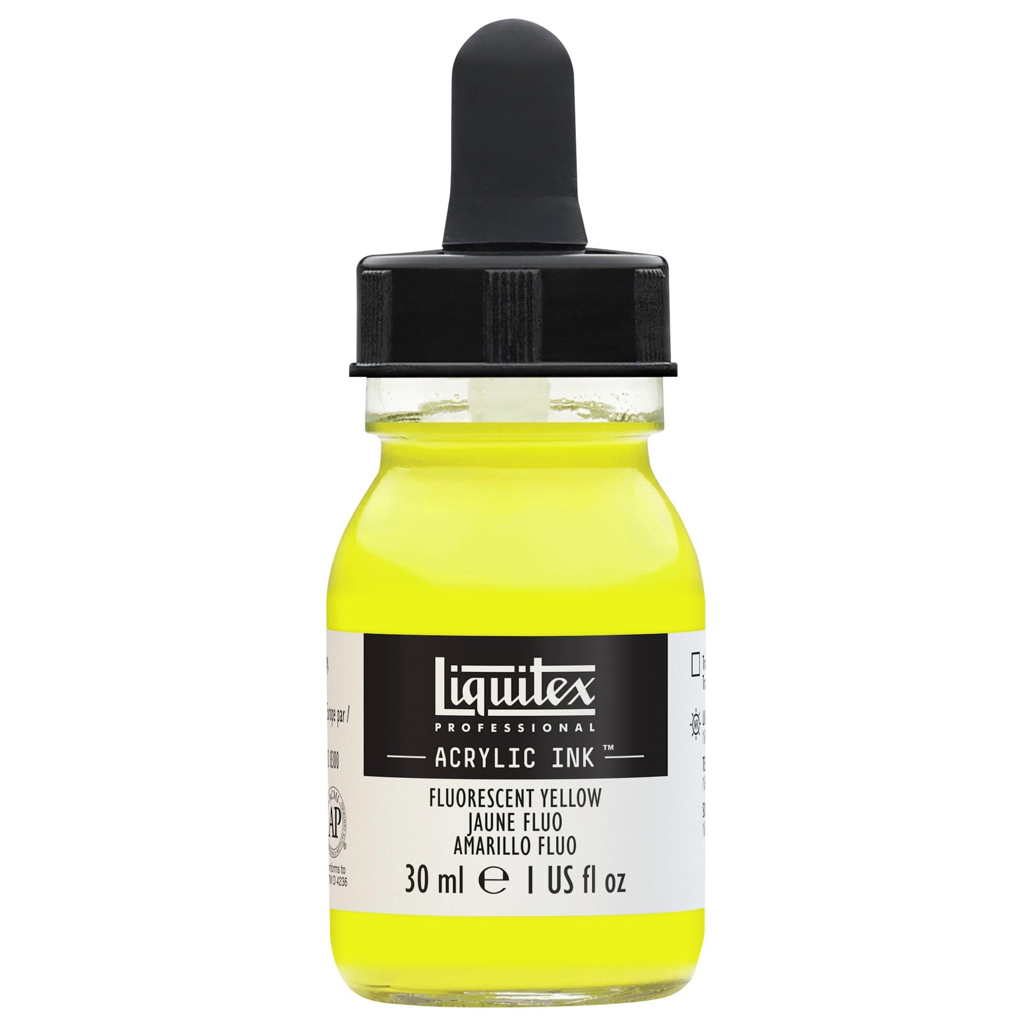 LIQUITEX 4260981 Liquid Professional Acrylic Paints - Ink, 30 ml, Highly Pigmented Airbrush Paint, Fluo Yellow โ image 1