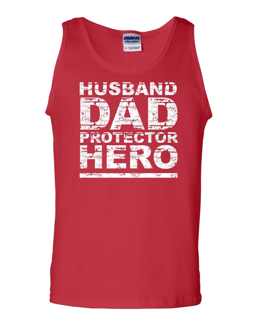 Tee Hunt Husband Dad Protector Hero Father's Day Daddy Parenthood Sleeveless T Shirt