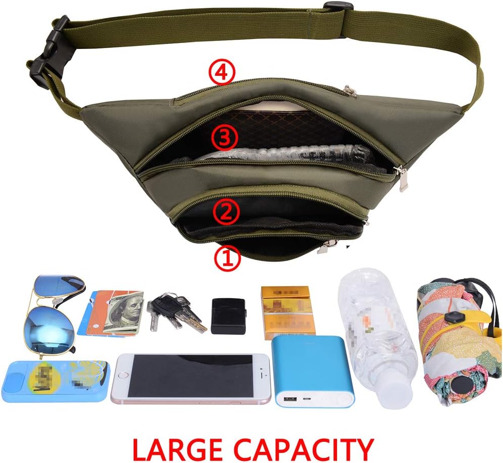 Waterproof bumbags and Fanny Packs for Women Men Hiking Running Travel Dog wolking Waist Bag for Women Men Ladies Boys Waterproof for Outdoor Sport - Image 3