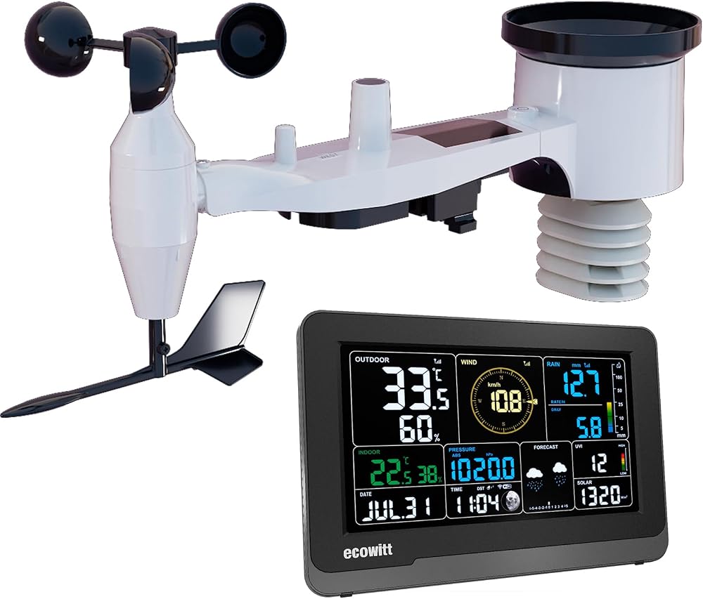 ECOWITT WS3900 WS69 7 in 1 Weather Station Wi-Fi Console 868 MHz