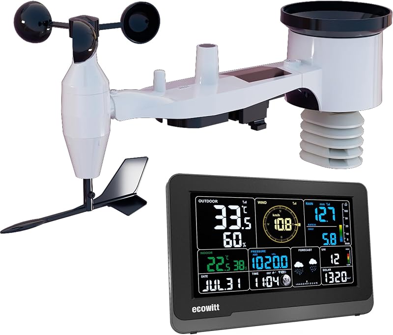 ECOWITT WS3900 WS69 7 in 1 Weather Station Wi-Fi Console 868 MHz