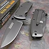 TAC-FORCE Grey TITANIUM Spring Assisted Open TACTICAL Folding Pocket Knife NEW!!