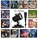 AICHESON Lightshow Projection 12 Slides Christmas Led Projector Outdoor Indoor-Animated Decorative Holiday Waterproof, 2Slides, Black