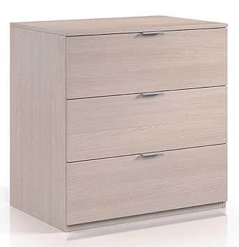 Lina Contemporary 3 Drawer Chest Of Drawers Luxury Quality Oak