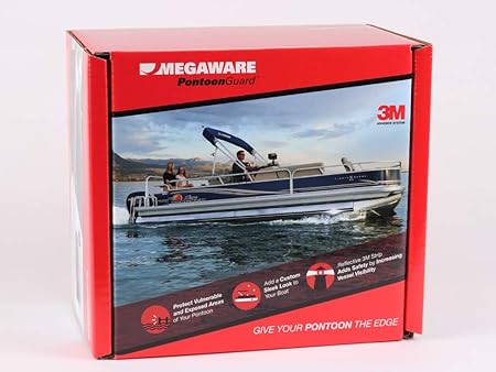 Amazon Com Megaware Pontoonguard Pontoon Boat Tube And Log Bumper Guard 40ft Kit Pontoon Up To 25ft Black Automotive
