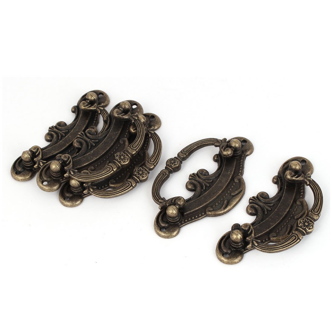 Sourcingmap 5pcs 85mm Hole Center Drawer Antique Style Pull Handle Knobs Bronze Tone