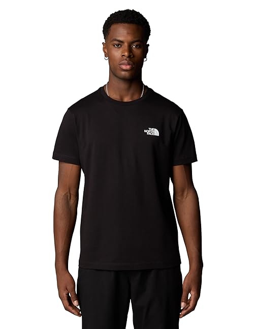 THE NORTH FACE - Men's Mountainscape T-Shirt - 100% Cotton, Short-Sleeve Crew Neck for Everyday Comfort - TNF Black/TNF White, XL