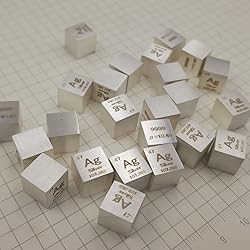GOLEHS Silver (Ag) Density Cube, Laboratory-Grade