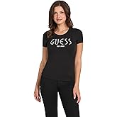 GUESS womens Eco Short Sleeve Guess Logo Tee