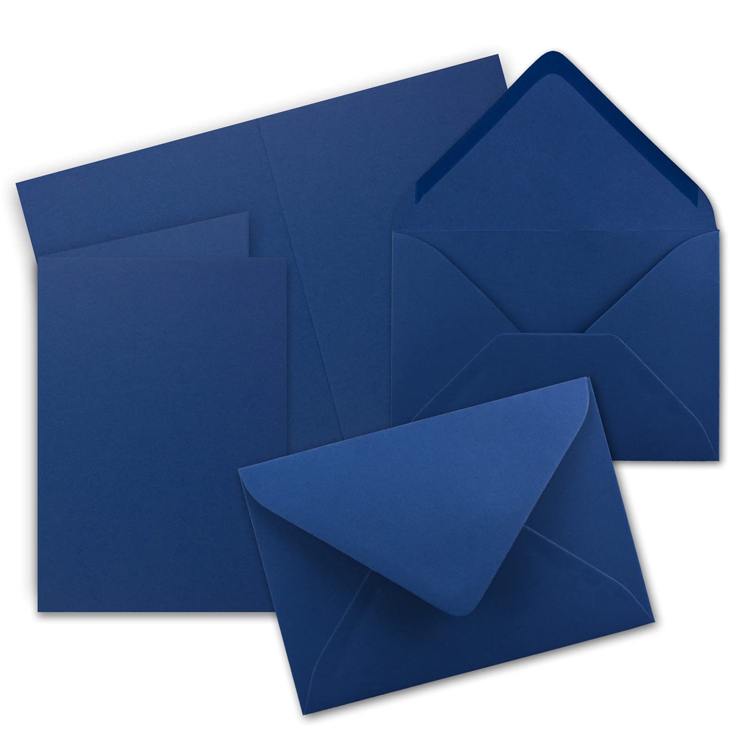 Folding cards A6 - C6 Gummed Edges without Box 20 Karten-Sets dark blue