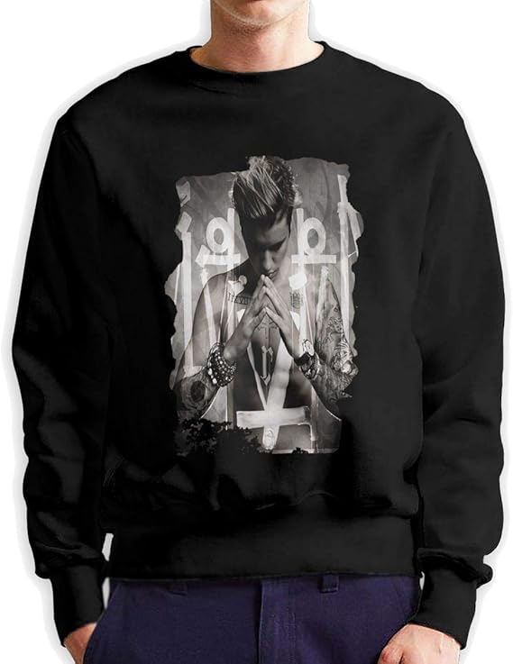 Amazon Co Jp ジャスティンビーバー Justin Bieber クルーネック スウェットシャツ 秋冬トップス カジュアル 長袖 カットソー 100 綿 暖かい ゆったり オシャレ メンズ 服 ファッション小物