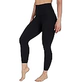 Yogalicious Womens High Waisted Leggings Squat Proof Workout Running Yoga Pants - Classic Black - Large